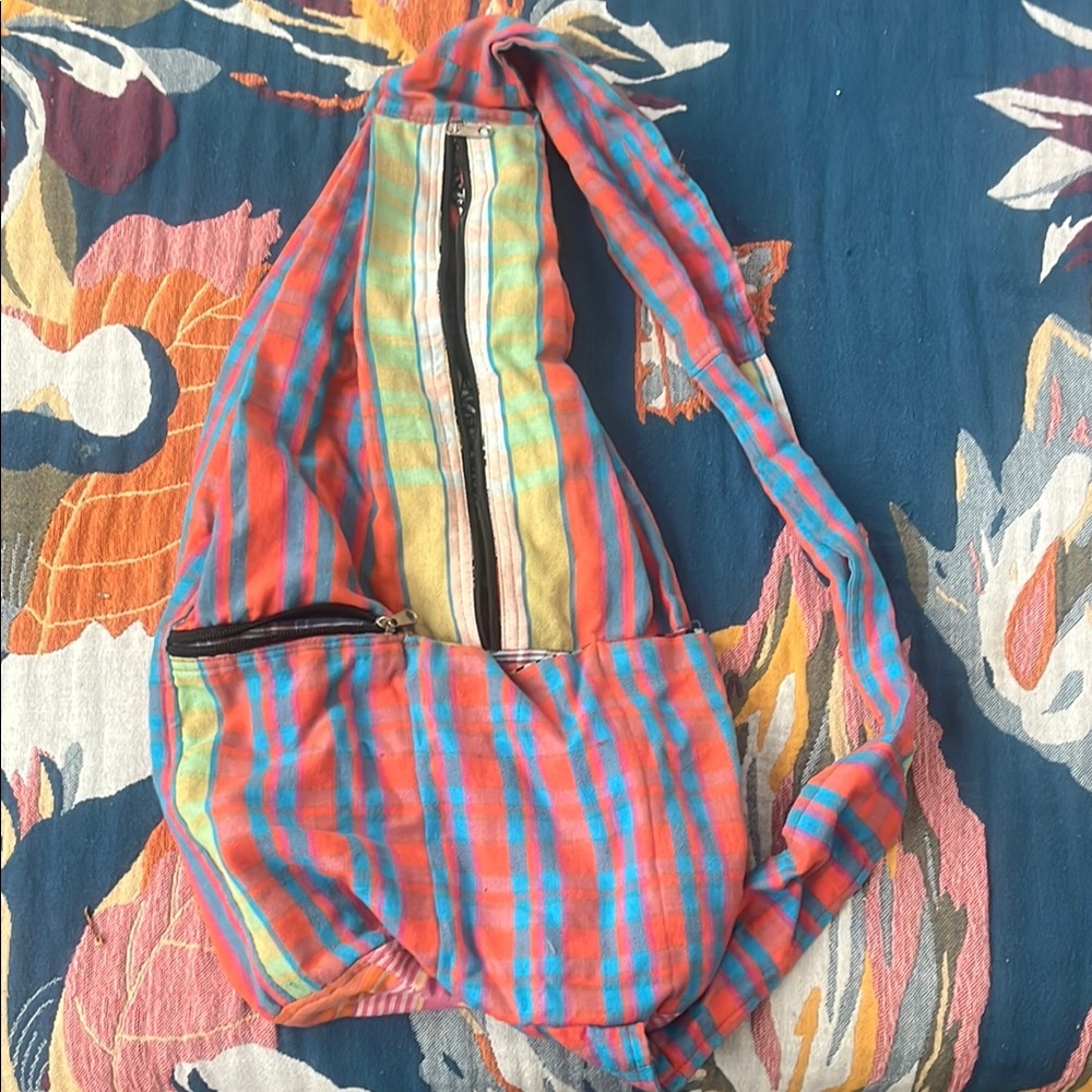 Colorful Striped Women's Sling Bag